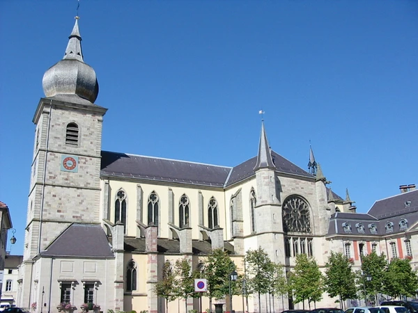 Photographie réaliste d'une maison résidentielle ou petite propriété dans l'environnement typique de Remiremont (Vosges), montrant clairement la façade avec fenêtres et volets en bon état. L'architecture doit être représentative du parc immobilier local vosgien (moderne ou semi-ancienne). Lumière naturelle diurne, sans personnes visibles. L'image doit distinctement évoquer le contexte géographique et architectural de Remiremont, différent des environnements de Golbey et Nancy déjà illustrés dans la section.