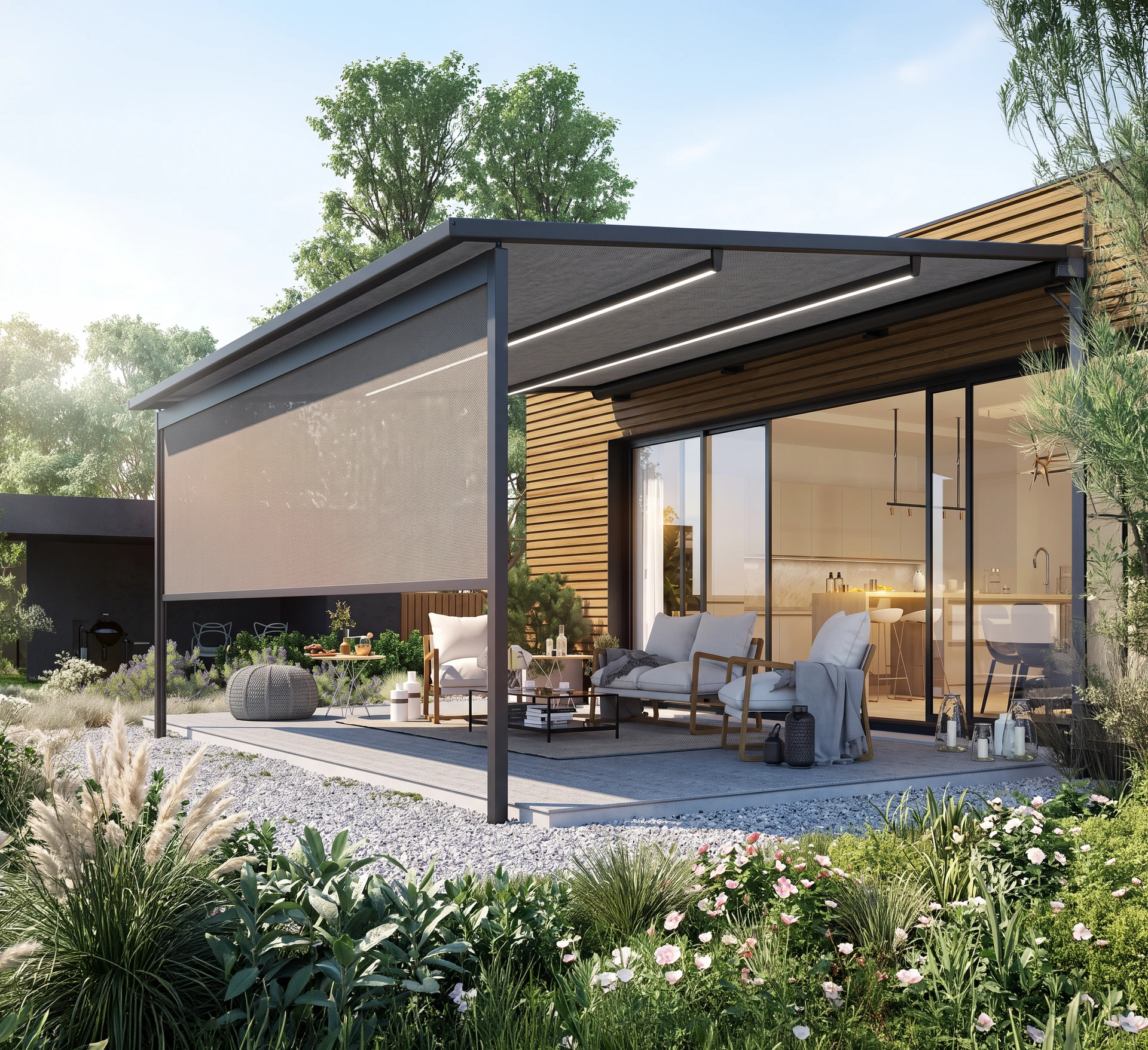 Nouvelle fenêtre en plastique pvc avec cadre en métal blanc installée dans une maison moderne après rénovation