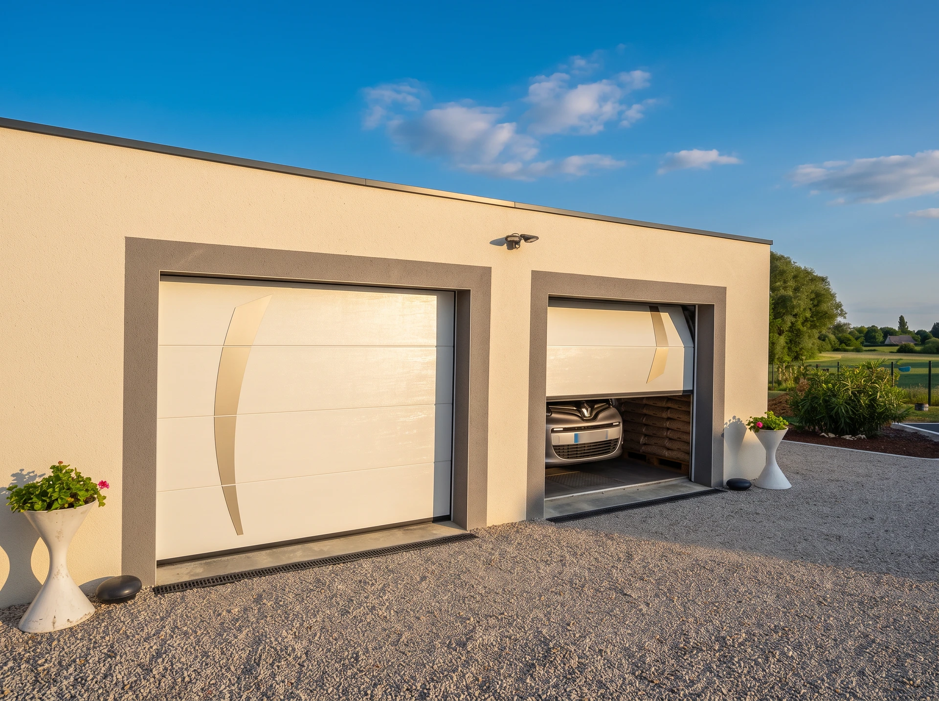 Nouvelle fenêtre en plastique pvc avec cadre en métal blanc installée dans une maison moderne après rénovation