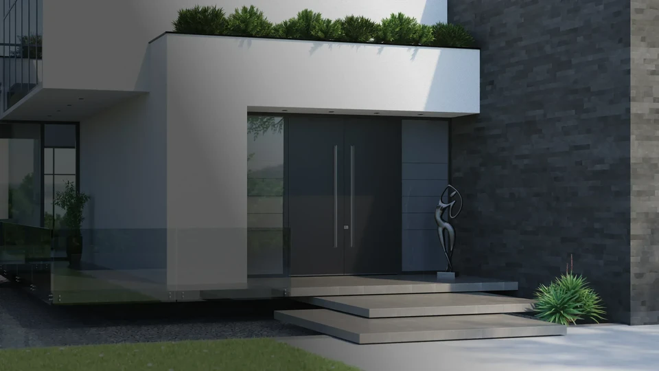 Nouvelle fenêtre en plastique pvc avec cadre en métal blanc installée dans une maison moderne après rénovation
